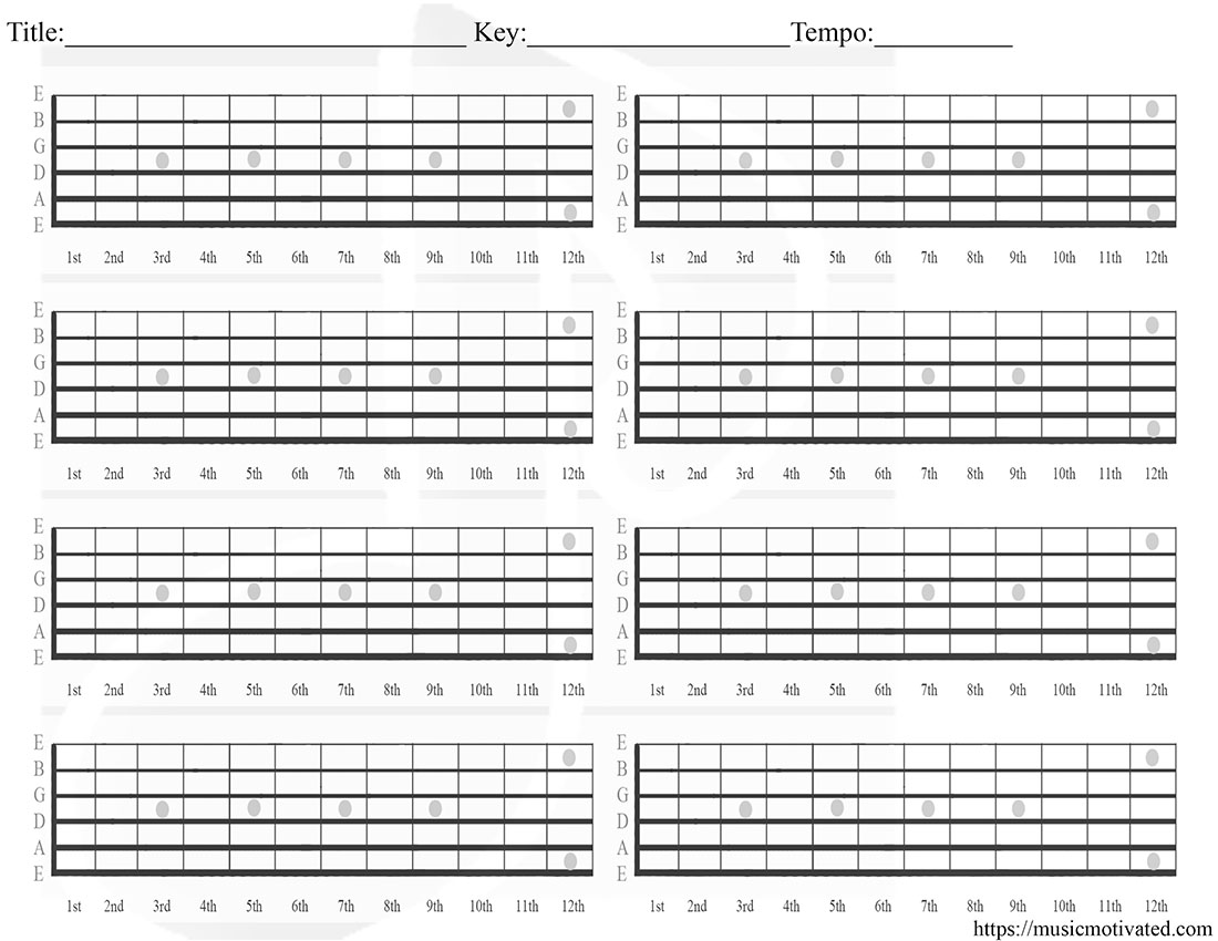 blank guitar chord chart pdf